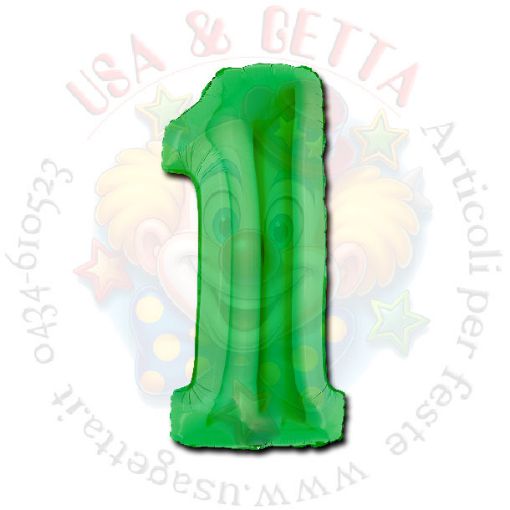 Immagine di Pallone numero 1 verde 100cm