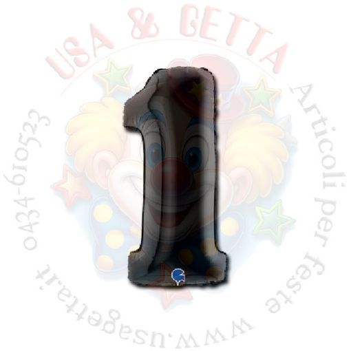 Immagine di Pallone numero 1 nero 100cm