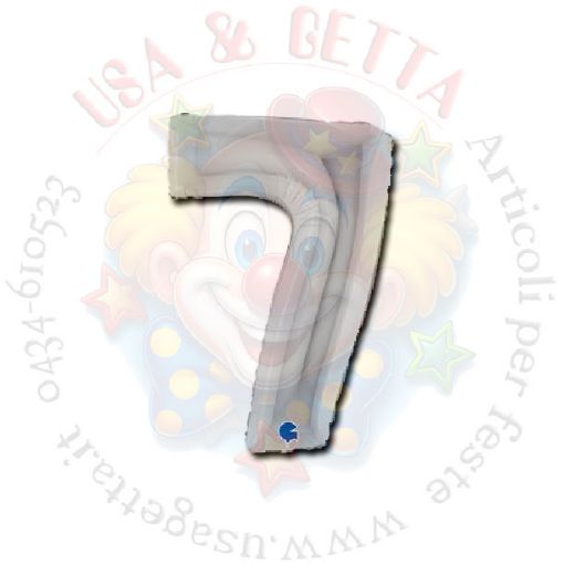 Immagine di Pallone numero 7 argento H100cm