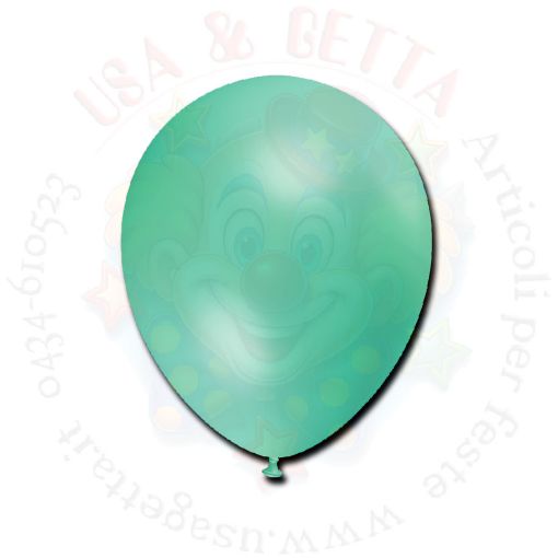 Immagine di Palloncino matallizzato acquamarina Ø30cm 1pz