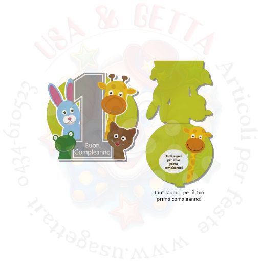 Immagine di Biglietto buon compleanno 1 compleanno