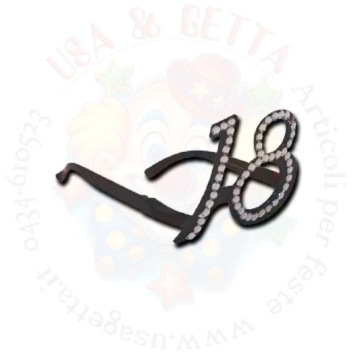 Immagine di Occhiali neri 18 diamondframe 1pz