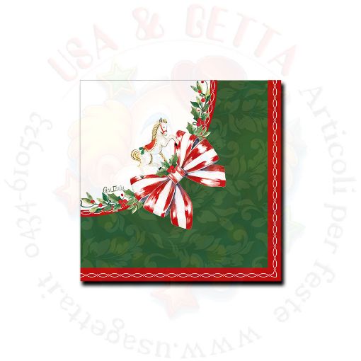 Immagine di Tovaglioli Santa Carousel 33x33 16pz