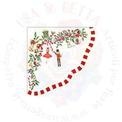 Immagine di Tovaglioli Liberty Christmas vintage Ø 33cm 16pz