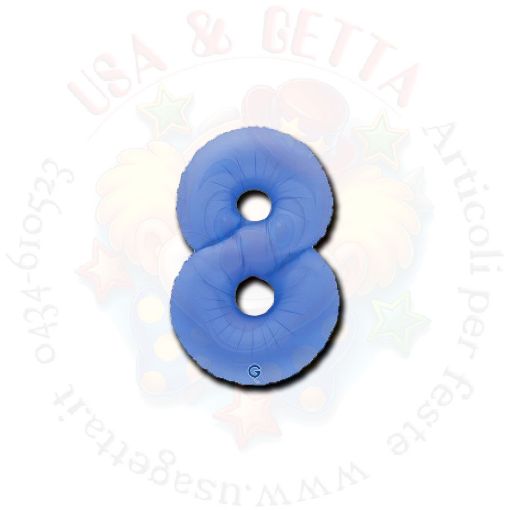Immagine di Pallone numero 8 pastello lotus blue 102cm 1pz