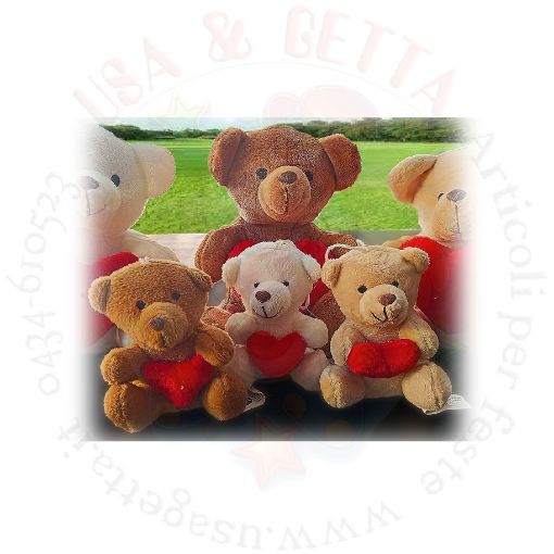 Immagine di Orsetto con cuore H8cm (16gr)