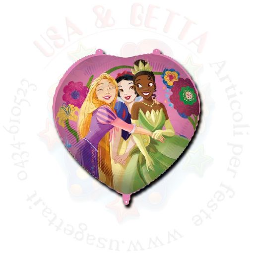 Immagine di Pallone foil cuore Ø45cm Princess live your story 1pz